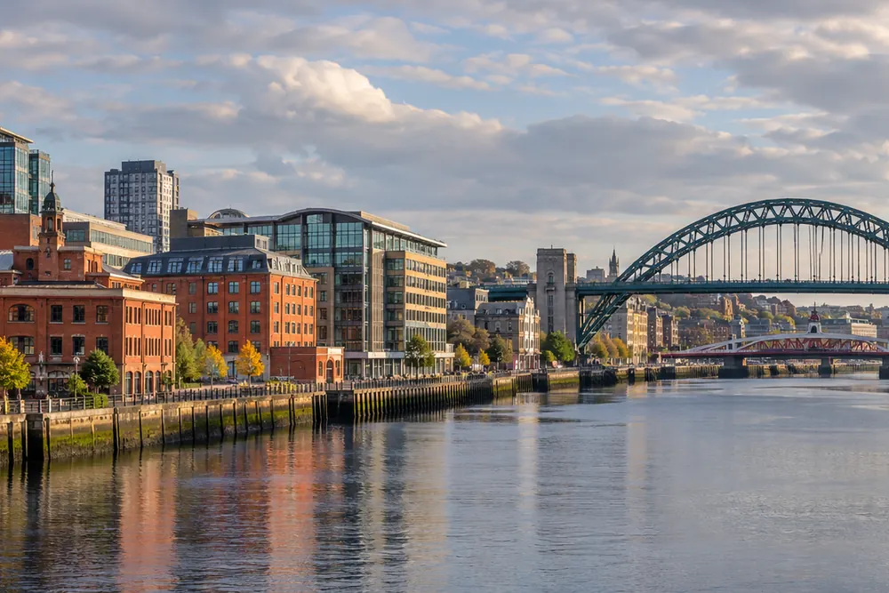 Tyneside riverside commercial and industrial buildings